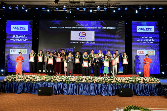 PCC1 was honored to be named at the Fast500 announcement - Top 500 fastest growing enterprises in Vietnam in 2020
