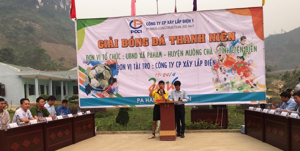 Giải bóng đá thanh niên 2016 tại công trình Thủy điện Trung thu