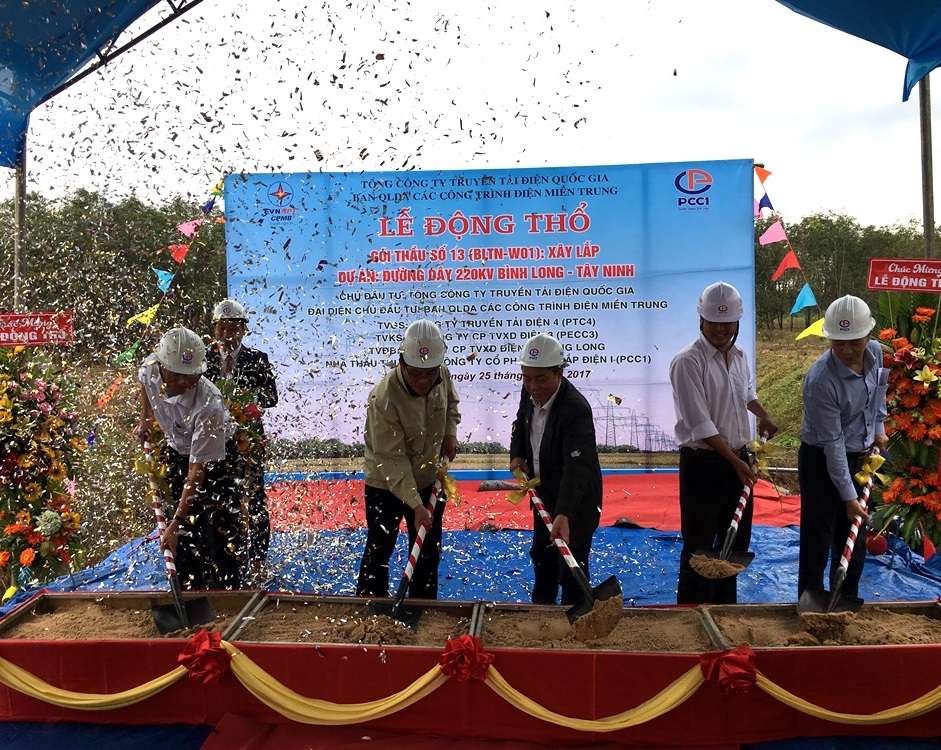 Khởi công xây dựng đường dây 220kV Bình Long - Tây Ninh