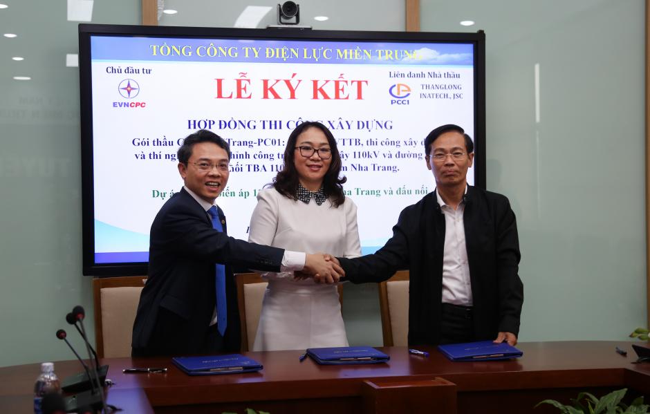 PCC1 ký hợp đồng ĐZ 110kV và ĐZ 22kV đấu nối TBA 110kV Nha Trang