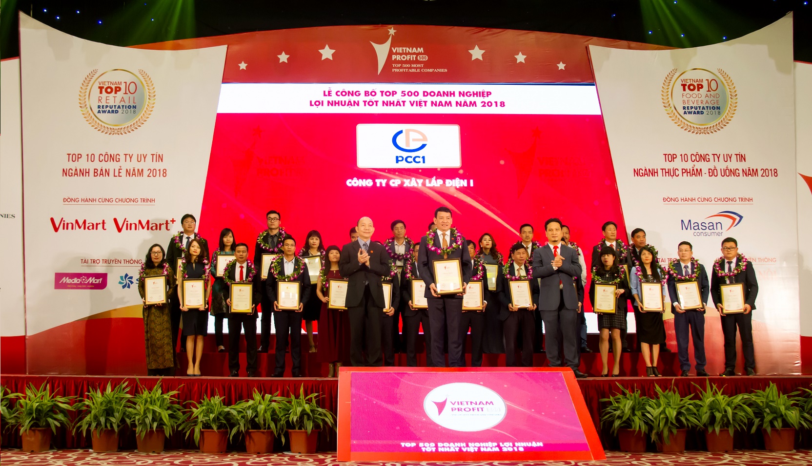 PCC1 lọt TOP 500 doanh nghiệp có lợi nhuận tốt nhất Việt nam năm 2018.