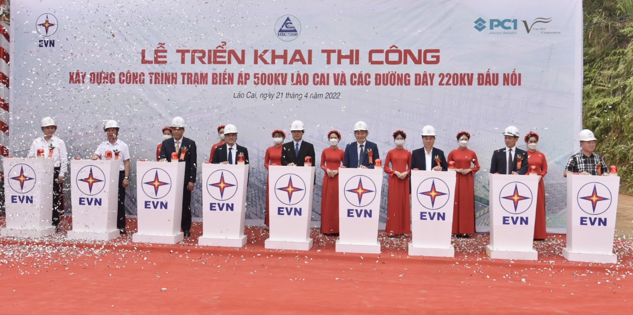  Khởi công trạm biến áp 500kV Lào Cai và các đường dây 220kV đấu nối, thúc đẩy an toàn lưới truyền tải điện vùng Tây Bắc